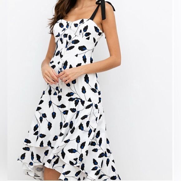 Yumi Kim NWT Sweet Lady White/ Black Leaf Print S - Picture 2 of 9